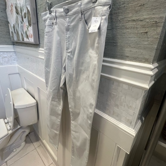 NWT new 32s 32 short GAP high rise true skinny pants beige stone - Picture 12 of 15